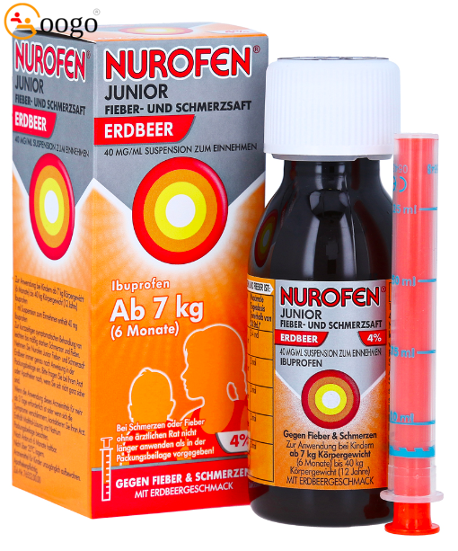 Nurofen Junior Fever & Pain Juice Strawberry 40 mg/ml, 100 ml